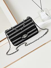 Bagsaaa Chanel Evening Bag Silver-Tone Metal Black & Silver AS4297 - 13 × 21 × 8 cm - 1