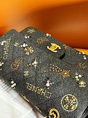 Bagsaaa Chanel Small Classic Handbag A01113 Black Tweed - 14.5 × 23 × 6 cm - 4