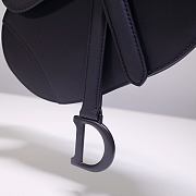 Bagsaaa Dior Mini Saddle Bag Black Ultramatte Calfskin - 21 x 18 x 5 cm - 5