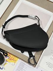 Bagsaaa Dior Mini Saddle Bag With Strap Black Ultramatte Calfskin - 19 x 16 x 5 cm - 5