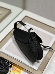 Bagsaaa Dior Mini Saddle Bag With Strap Black Ultramatte Calfskin - 19 x 16 x 5 cm - 4