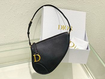 Bagsaaa Dior Saddle Rodeo Pouch Black Goatskin - 20 x 15 x 4 cm