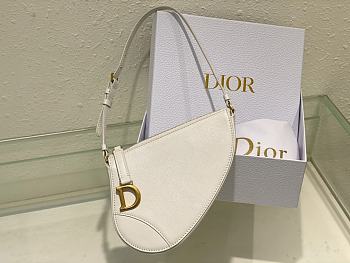 Bagsaaa Dior Saddle Rodeo Pouch White Goatskin - 20 x 15 x 4 cm