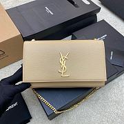 Bagsaaa YSL Kate Medium In Grain De Poudre Embossed Leather Beige 364021 - 24x14.5x5cm - 1