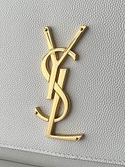 Bagsaaa YSL Kate Medium In Grain De Poudre Embossed Leather White 364021 - 24x14.5x5cm - 3