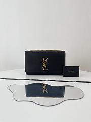 Bagsaaa YSL Kate Medium In Grain De Poudre Embossed Leather Black/Gold Hardware 364021 - 24x14.5x5cm - 1