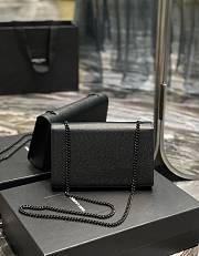 Bagsaaa YSL Kate Medium In Grain De Poudre Embossed Leather Full Black 364021 - 24x14.5x5cm - 5