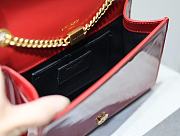 Bagsaaa YSL Kate Small In Nappa Leather White/Red 742580 - 20x13.5x6cm - 2