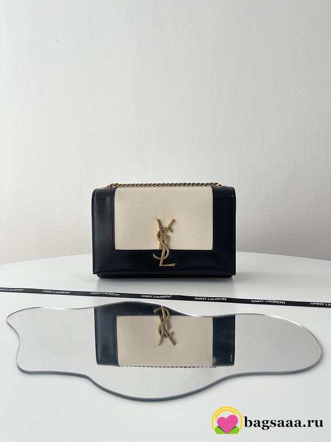 Bagsaaa YSL Kate Small In Nappa Leather Black/White 742580 - 20x13.5x6cm - 1