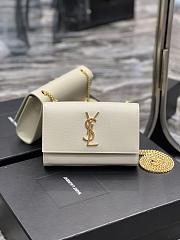 Bagsaaa YSL Kate Small In Grain De Poudre Embossed Leather 469390 White - 20x12,5x5 CM - 1