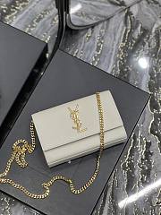 Bagsaaa YSL Kate Small In Grain De Poudre Embossed Leather 469390 White - 20x12,5x5 CM - 4