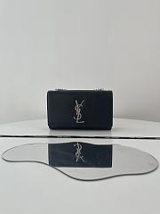 Bagsaaa YSL Kate Small In Grain De Poudre Embossed Leather 469390 Black/Silver - 20x12,5x5 CM - 1