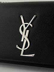 Bagsaaa YSL Kate Small In Grain De Poudre Embossed Leather 469390 Black/Silver - 20x12,5x5 CM - 4