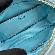 Bagsaaa Gucci GG Marmont Small Shoulder Bag 447632 Blue Iridescent - 24 x 13 x 7cm - 5
