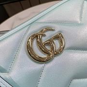 Bagsaaa Gucci GG Marmont Small Shoulder Bag 447632 Blue Iridescent - 24 x 13 x 7cm - 4