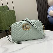 Bagsaaa Gucci GG Marmont Small Shoulder Bag 447632 Pale Green - 24 x 13 x 7cm - 1
