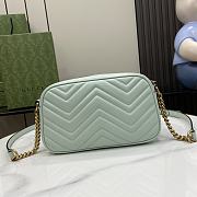 Bagsaaa Gucci GG Marmont Small Shoulder Bag 447632 Pale Green - 24 x 13 x 7cm - 4