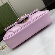 Bagsaaa Gucci GG Marmont Super Mini Bag 476433 Pink Iridescent - 16.5x10x4.5cm - 2