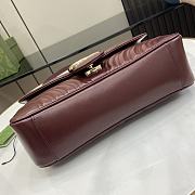 Bagsaaa Gucci GG Marmont Small Shoulder Bag Dark Red 443497 - 26x15x7cm - 5