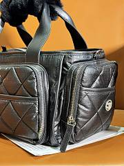 Bagsaaa Chanel Large Bowling Bag Nylon & Silver-Tone Metal Black AS4364 - 16 × 35 × 20 cm - 3