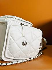 Bagsaaa Chanel Large Bowling Bag Nylon & Silver-Tone Metal White AS4364 - 16 × 35 × 20 cm - 4