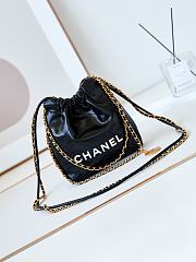 Bagsaaa Chanel 22 Mini Handbag Black & White Letter AS3980 - 20 × 19 × 6 cm - 1