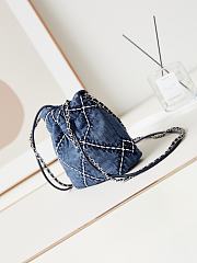 Bagsaaa Chanel 22 Mini Handbag Blue Denim AS3980 - 20 × 19 × 6 cm - 2