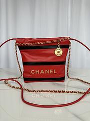 Bagsaaa Chanel 22 Mini Handbag Red & Black AS3980 - 20 × 19 × 6 cm - 1