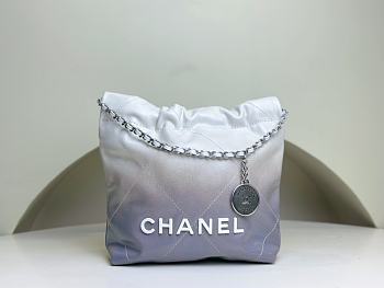 Bagsaaa Chanel 22 Mini Handbag White & Silver AS3980 - 20 × 19 × 6 cm