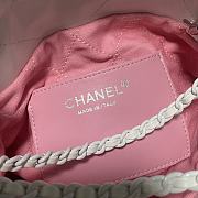 Bagsaaa Chanel 22 Mini Handbag White & Light Pink AS3980 - 20 × 19 × 6 cm - 3