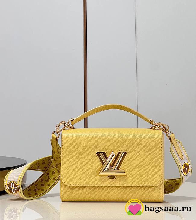 Bagsaaa Louis Vuitton M22038 Twist MM Plume Yellow - 23 x 17 x 9.5 cm - 1