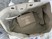 Bagsaaa Chanel Deauville Shopping Bag Beige & White Size 38x32x18cm - 4