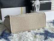 Bagsaaa Chanel Deauville Shopping Bag Beige & White Size 38x32x18cm - 3