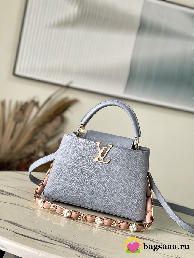 Bagsaaa Louis Vuitton M23280 Capucines BB Bag Grey - 18 x 27 x 9 cm - 1