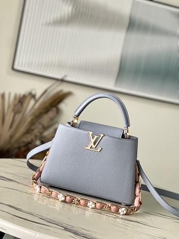 Bagsaaa Louis Vuitton M23280 Capucines BB Bag Grey - 18 x 27 x 9 cm