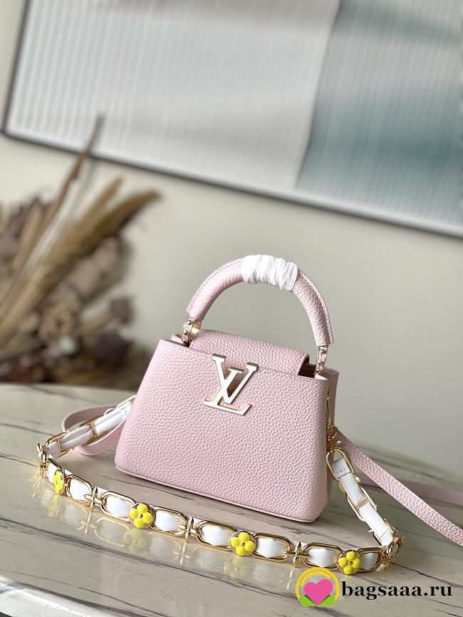 Bagsaaa Louis Vuitton M23363 Capucines Mini Bag Jasmine Pink - 14 x 21 x 8 cm - 1