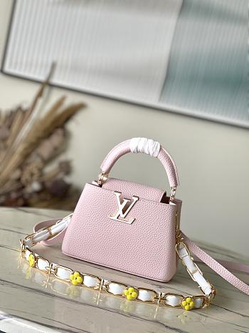 Bagsaaa Louis Vuitton M23363 Capucines Mini Bag Jasmine Pink - 14 x 21 x 8 cm