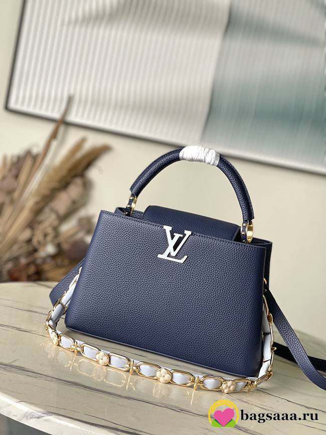 Bagsaaa Louis Vuitton M23199 Capucines MM Bag Blue - 31.5 × 20 × 11 cm - 1