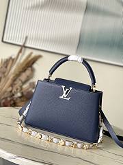 Bagsaaa Louis Vuitton M23199 Capucines MM Bag Blue - 31.5 × 20 × 11 cm - 1