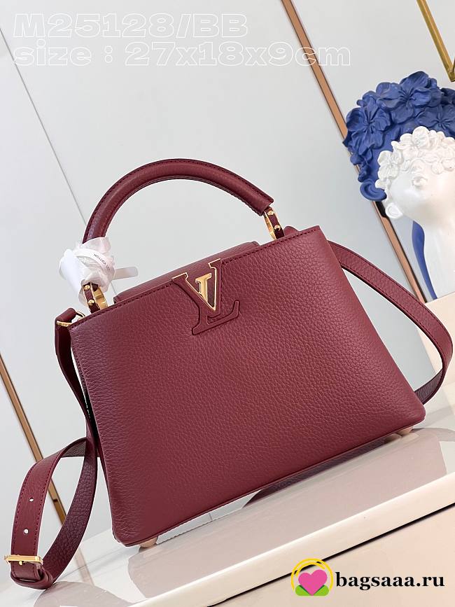 Bagsaaa Louis Vuitton M25128 Capucines BB Dark Red - 27 x 18 x 9 cm - 1