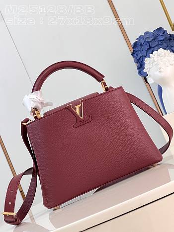 Bagsaaa Louis Vuitton M25128 Capucines BB Dark Red - 27 x 18 x 9 cm