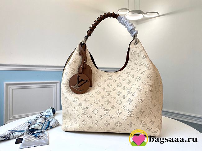 Bagsaaa Louis Vuitton M53188 Carmel Hobo Bag Cream Beige Size 35 x 40 x 17 cm - 1