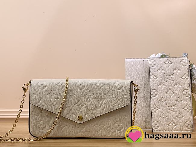 Bagsaaa Louis Vuitton M82363 Félicie Pochette Cream - 21 x 12 x 3 cm - 1