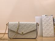 Bagsaaa Louis Vuitton M82363 Félicie Pochette Cream - 21 x 12 x 3 cm - 1