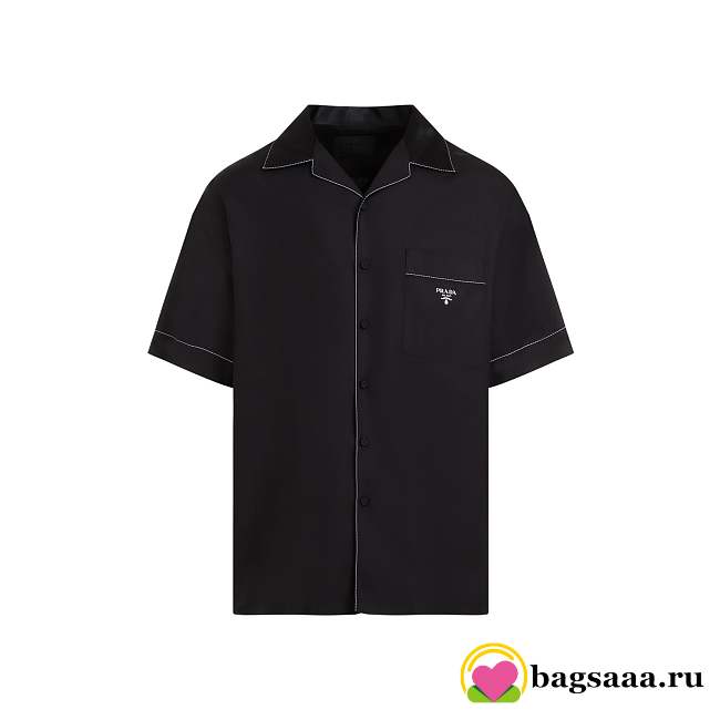 Bagsaaa Prada Black Silk Shirt - 1