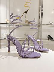 Bagsaaa Rene Caovilla Light Purple Heeled Sandals - 1