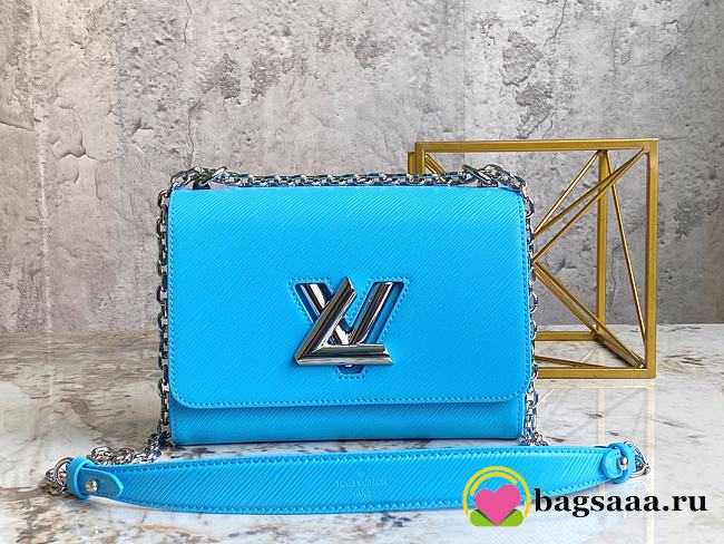 Bagsaaa Louis Vuitton M20627 Twist MM Turquoise Blue - 23 x 17 x 9.5 cm - 1