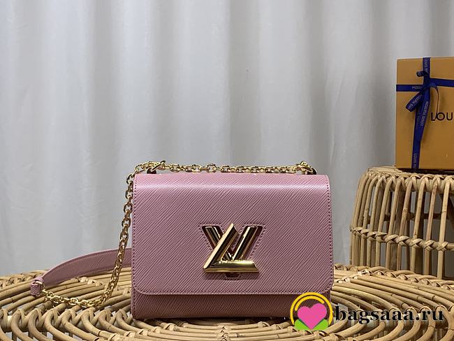 Bagsaaa Louis Vuitton M20802 Twist MM Guimauve Purple - 23 x 17 x 9.5 cm - 1