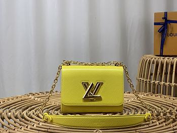 Bagsaaa Louis Vuitton M20688 Lime Yellow Twist PM - 19 x 15 x 9 cm