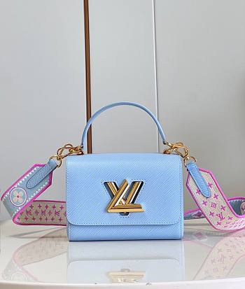 Bagsaaa Louis Vuitton Twist PM Nuage Blue M22515 Size 19 x 15 x 9 cm